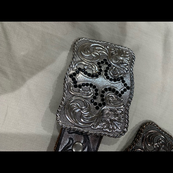 Women’s Brown Embroidered Belt - Picture 2 of 4